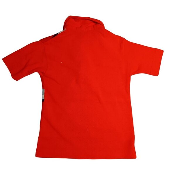 Vintage 1970's Boys 2t Polo Shirt True Vtg 70s CAMPUS RED/Gray Stripe  USA - Picture 6 of 6